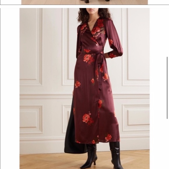 Reformation Merrick 100% Silk Dress Azusa XS - Picture 4 of 16